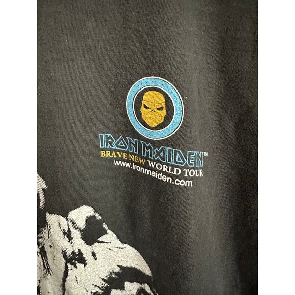 Iron Maiden "Brave New World Tour" Vintage Reprint Single Stitch - Picture 3 of 5